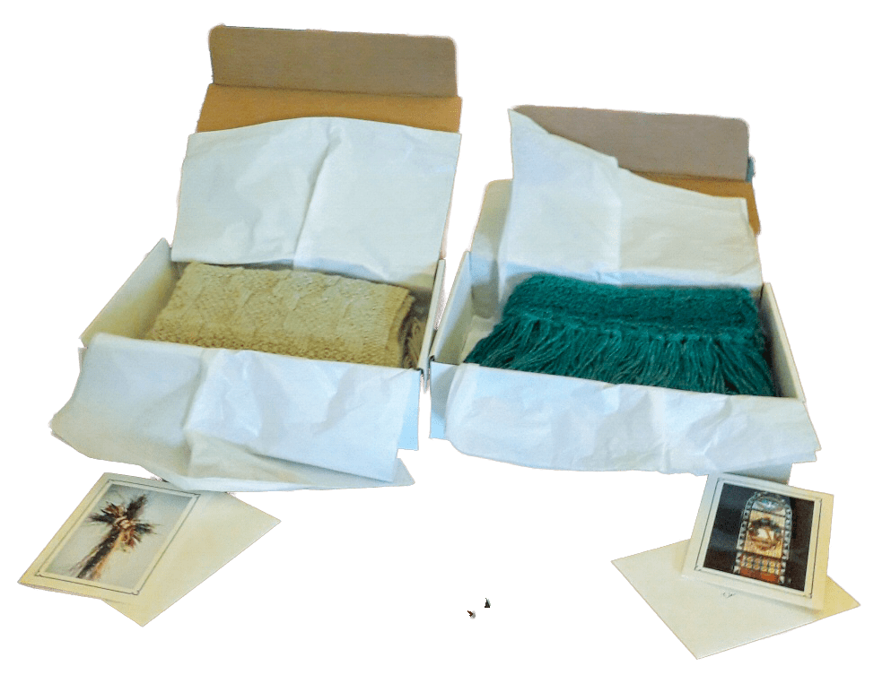 prayer shawls knit by St. Paul's Episcopal Owatonna